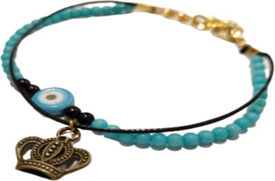 THE Bling STORES Brass, Stone, Fabric, Rubber Pearl Bracelet