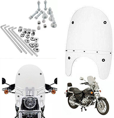 dhe best wd 01 bike fiber glass front windshield wind shield white