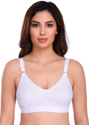 Eve's Beauty Basic Bra Women Full Coverage Non Padded Bra(White)