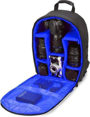 GOD BOY Shoulder Backpack to Carry DSLR SLR Lens Camera Bag Camera Bag(Blue, Black)