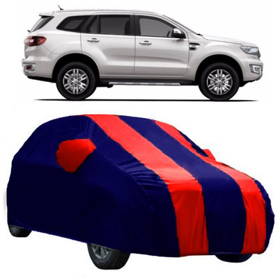 AutoKick Car Cover For Ford Endeavour (With Mirror Pockets)(Red)