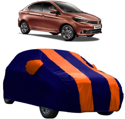 AutoKick Car Cover For Tata Tigor (With Mirror Pockets)(Orange)