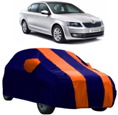 Ascension Car Cover For Skoda Octavia (With Mirror Pockets)(Orange, Blue)