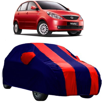 AutoRock Car Cover For Tata Vista Tech (With Mirror Pockets)(Red)