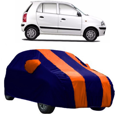 AutoKick Car Cover For Hyundai Santro Xing (With Mirror Pockets)(Orange)