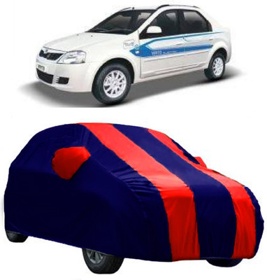 AutoKick Car Cover For Mahindra e-Verito (With Mirror Pockets)(Red)
