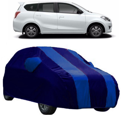 AutoKick Car Cover For Nissan Go (With Mirror Pockets)(Blue)