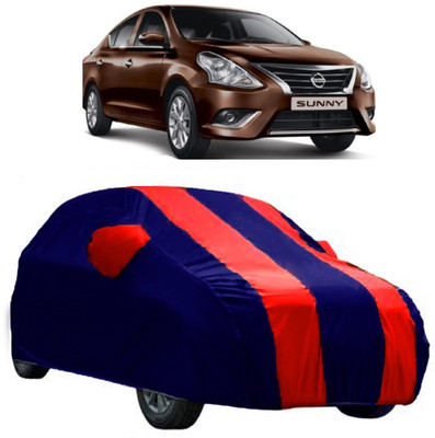 AutoKick Car Cover For Nissan Sunny (With Mirror Pockets)(Red)