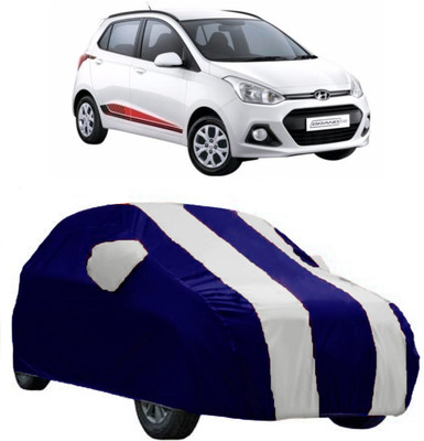 AutoKick Car Cover For Hyundai Grand i10 (With Mirror Pockets)(White)