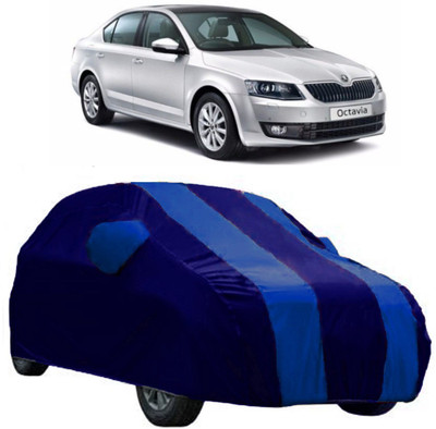 AutoKick Car Cover For Skoda Octavia (With Mirror Pockets)(Blue)