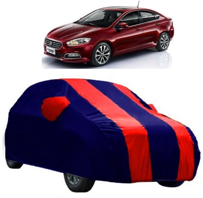 AutoKick Car Cover For Fiat Viaggio (With Mirror Pockets)(Red)