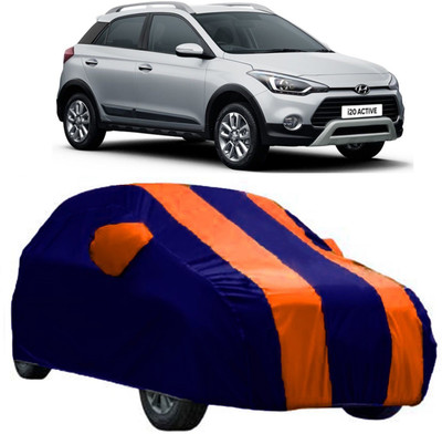 Elegance Car Cover For Hyundai i20 Active (With Mirror Pockets)(Orange)