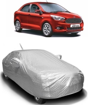 MoTRoX Car Cover For Ford Aspire (With Mirror Pockets)(Silver)