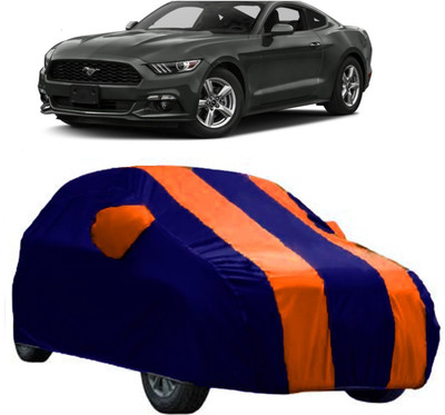 AutoCover Car Cover For Ford Mustang (With Mirror Pockets)(Orange, Blue)