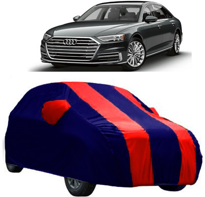 AutoKick Car Cover For Audi A8 (With Mirror Pockets)(Red)