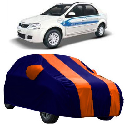 AutoKick Car Cover For Mahindra e-Verito (With Mirror Pockets)(Orange)