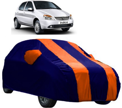 AutoKick Car Cover For Tata Indica V2 (With Mirror Pockets)(Multicolor)