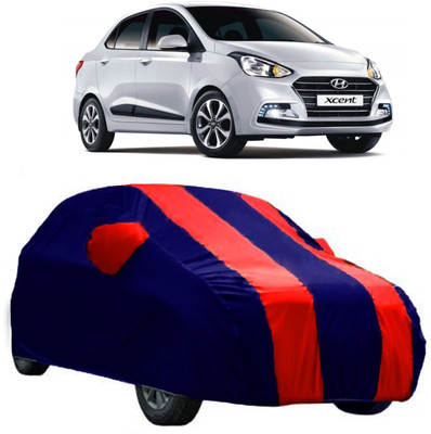 AutoKick Car Cover For Hyundai Xcent (With Mirror Pockets)(Red)