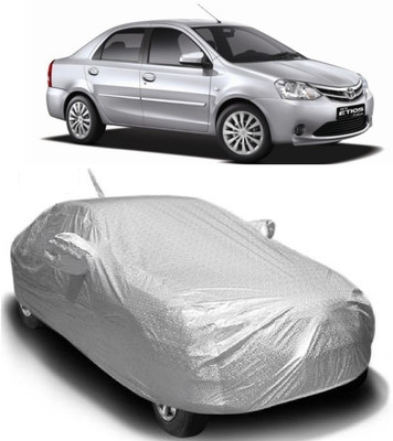 MoTRoX Car Cover For Toyota Etios (With Mirror Pockets)(Silver)