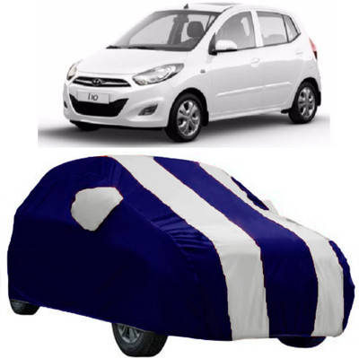 AutoRock Car Cover For Hyundai i10 (With Mirror Pockets)(White)