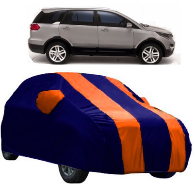 AutoCover Car Cover For Tata Hexa (With Mirror Pockets)(Orange, Blue)