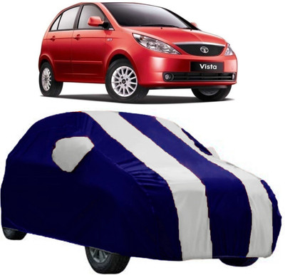 AutoRock Car Cover For Tata Vista Tech (With Mirror Pockets)(White)