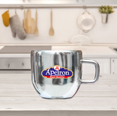 Apeiron Pack of 6 Stainless Steel Double Wall APPLE SHAPE Tea & Coffee Cups(Steel, Cup Set)