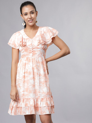 Tokyo Talkies Women A-line Pink Midi/Calf Length Dress