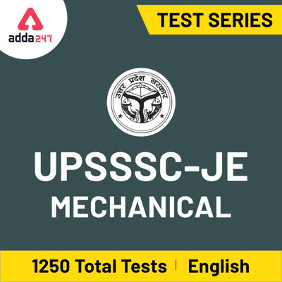 Adda247 UPSSSC-JE (Mechanical Engineering) 2020 Online Test Series(Activation Key)