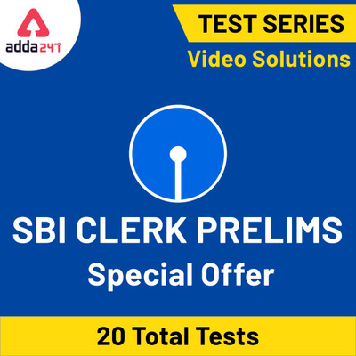 Adda247 SBI Clerk Prelims Special Offer Online Test Series(Activation Key)