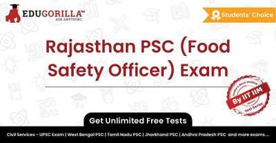 EduGorilla Rajasthan PSC (Food Safety Officer) Exam(Online Test Series)