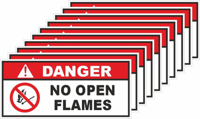 rangvishwa No Open Flames Emergency Sign