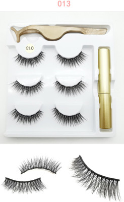 Vinayakart 3D 3 Pairs synthetic fiber-magnet five magnet liquid eyelash(Pack of 1)