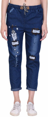 Skc Jogger Fit Women Dark Blue Jeans