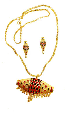 balaji gold Copper Gold-plated Multicolor Jewellery Set(Pack of 1)