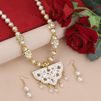 SILVER SHINE Alloy White Jewellery Set(Pack of 1)