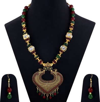 NM CREATION Alloy Gold-plated Multicolor Jewellery Set(Pack of 1)
