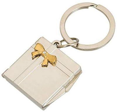 V_GADGETS Book-Shape Double Photo Frame Key Chain, Material - Metal, Color - Silver (Square Frame) Key Chain