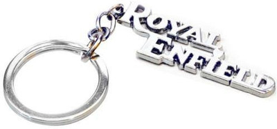 Passion Creatorz Compatible Metal Silver Keychain for Royal Enfield Pack of 1 Key Chain