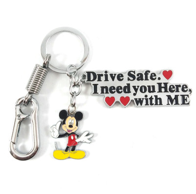 SHOKY LOOKS silver Drive safe with mini mouse Key Chain