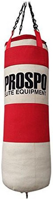 PROSPO Multi Layer Unfilled (3 Feet) Canvas Heavy Bag With Punching Gloves Boxing Kit
