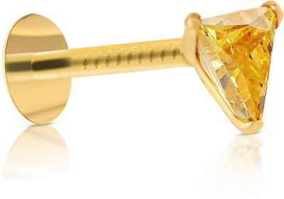 Gehlot Cubic Zirconia Gold-plated Plated Brass Nose Stud