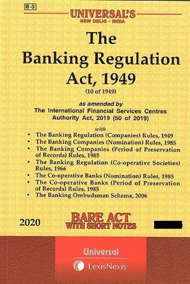 Banking Regulation Act, 1949 (Bare Act)(Paperback, Universal's)