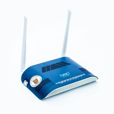 Syrotech DBC Technologies FTTH GPON EPON ONU 1GE 1FE 1POTS WiFi Fiber ONT Modem Router 300 Mbps Router  (Blue, Dual Band)