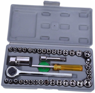 YAZATI 40 Pc Socket Tool Kit Socket Set (Pack of 40) Socket Set(Pack of 40)