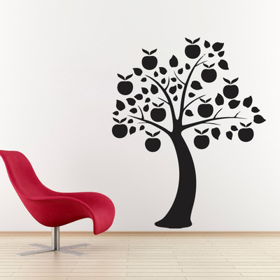 VCREATE DECOR 58 cm Apple Tree Removable Sticker(Pack of 1)