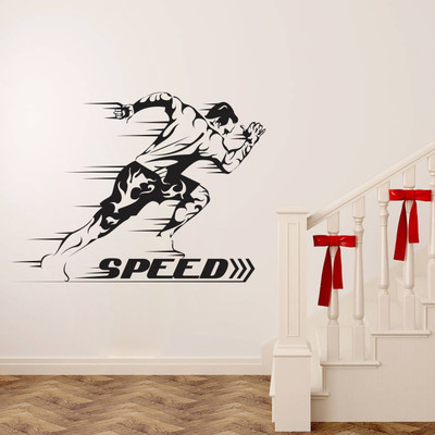 VCREATE DECOR 58 cm Speed Removable Sticker(Pack of 1)
