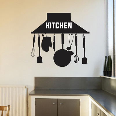 VCREATE DECOR 58 cm Utensils Kitchen Removable Sticker(Pack of 1)