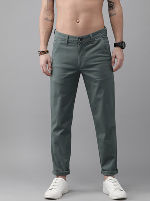 Roadster Regular Fit Men Grey Trousers