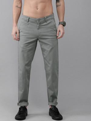 Roadster Regular Fit Men Grey Trousers